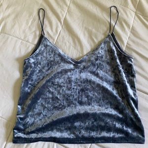 H&M Divided Blue Velvet Tank Top